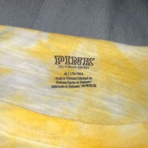 Yellow tye dye pink T-shirt
